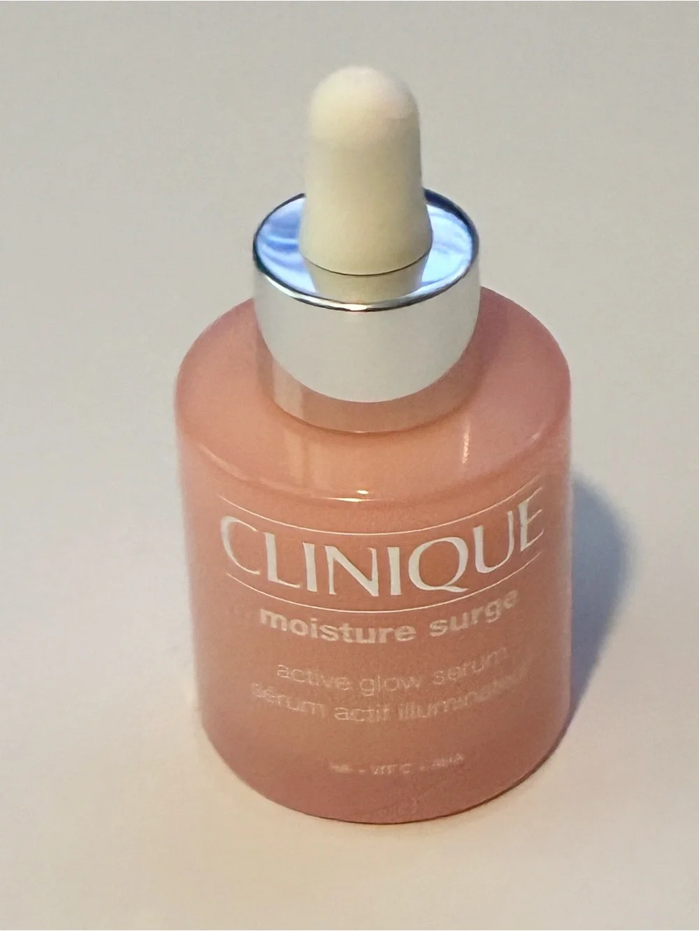 Clinique Moisture Surge Active Glow Serum – Pink and White Dropper Bottle